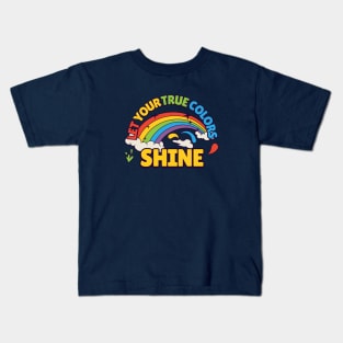 LGBTQ Let Your True Colors Shine Pride Month Kids T-Shirt